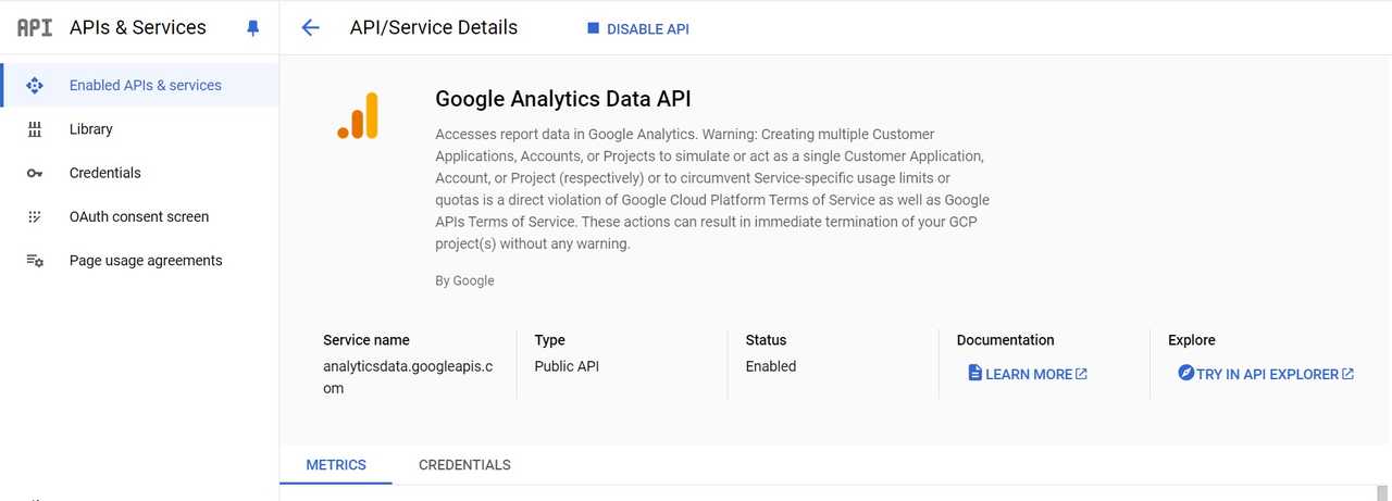 Google Analytics Data API